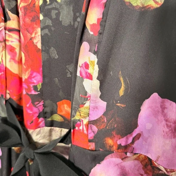 Adriana Papell Spring Satin Floral Dress (12) Elegant Sleeveless Wedding Guest - Picture 7 of 16